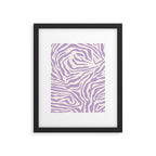 Zebra Print Purple Lilac Lavender Zebra Stripes Wild Animal Print Zebra Pattern Preppy Modern Decor Framed Art Print Gallery Image 5