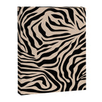 Zebra Print Zebra Stripes Wild Animal Print Zebra Pattern Modern Black And Beige Tan Light Brown Canvas Print Gallery Image 6