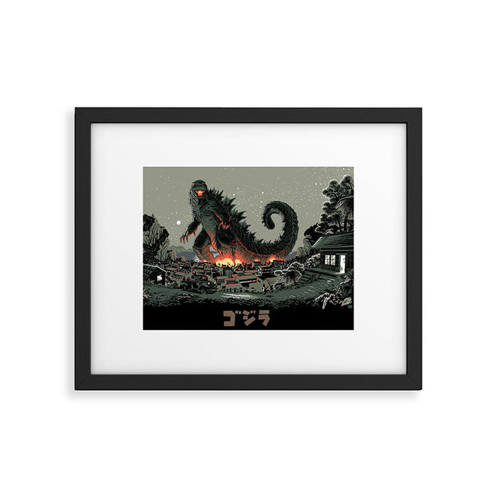 Godzilla - Gray Edition Framed Art Print Gallery Image 1