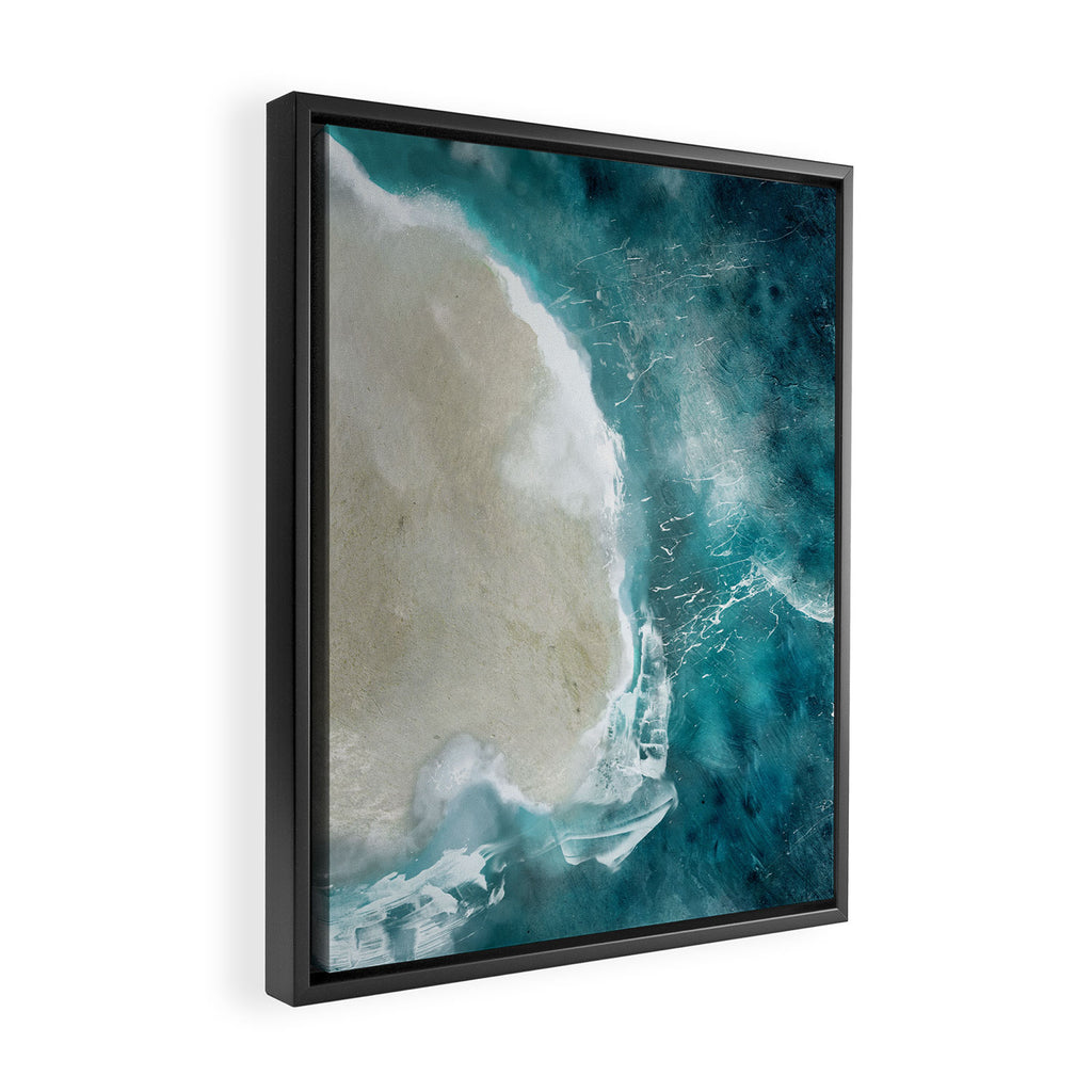 Beach Wave Framed Canvas Print Gallery Image 2