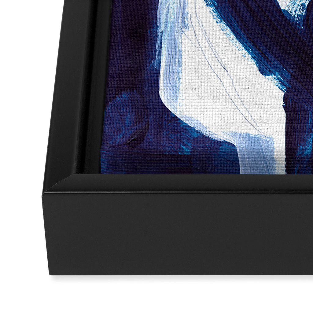 Blue Abstract Framed Canvas Print Gallery Image 3
