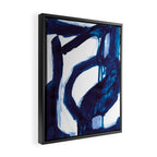 Blue Abstract Framed Canvas Print Gallery Image 2