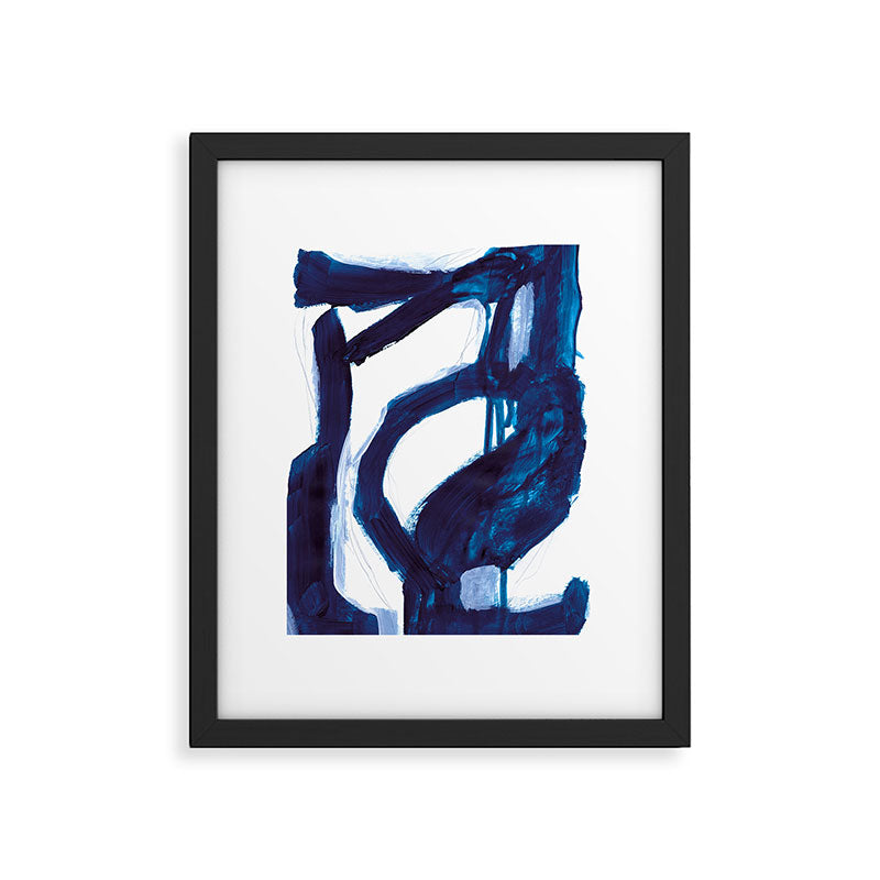 Blue Abstract Framed Art Print Gallery Image 5