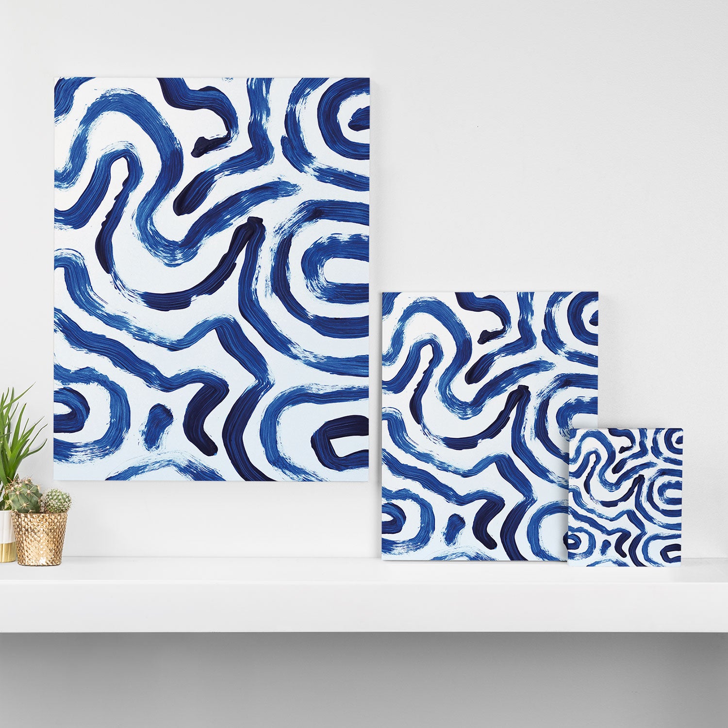 Blue Minimal Canvas Print Gallery Image 3