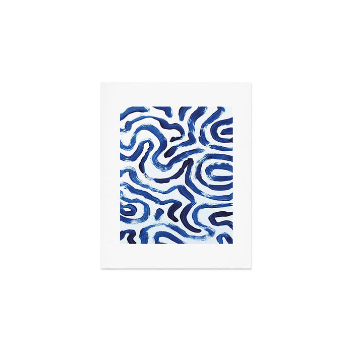 Blue Minimal Art Print Gallery Image 1
