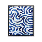 Blue Minimal Framed Canvas Print Gallery Image 6