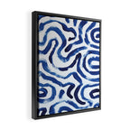 Blue Minimal Framed Canvas Print Gallery Image 2