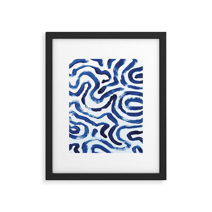Blue Minimal Framed Art Print Gallery Image 1