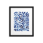 Blue Minimal Framed Art Print Gallery Image 5