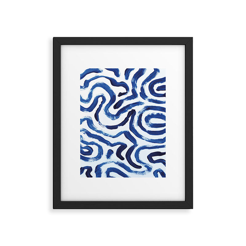 Blue Minimal Framed Art Print Gallery Image 5