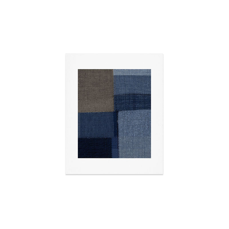 Blue Tone Abstract Art Print Gallery Image 1