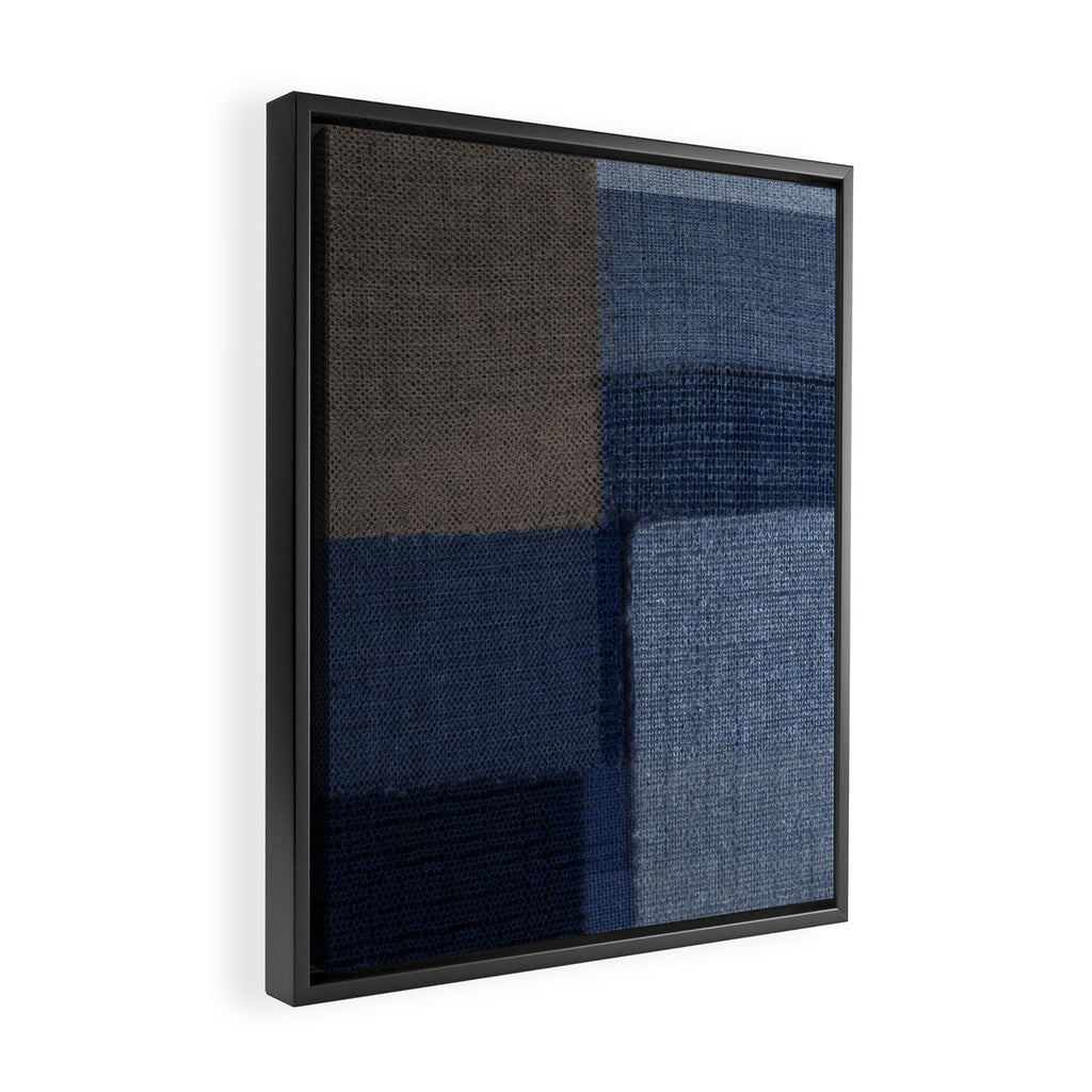 Blue Tone Abstract Framed Canvas Print Gallery Image 2