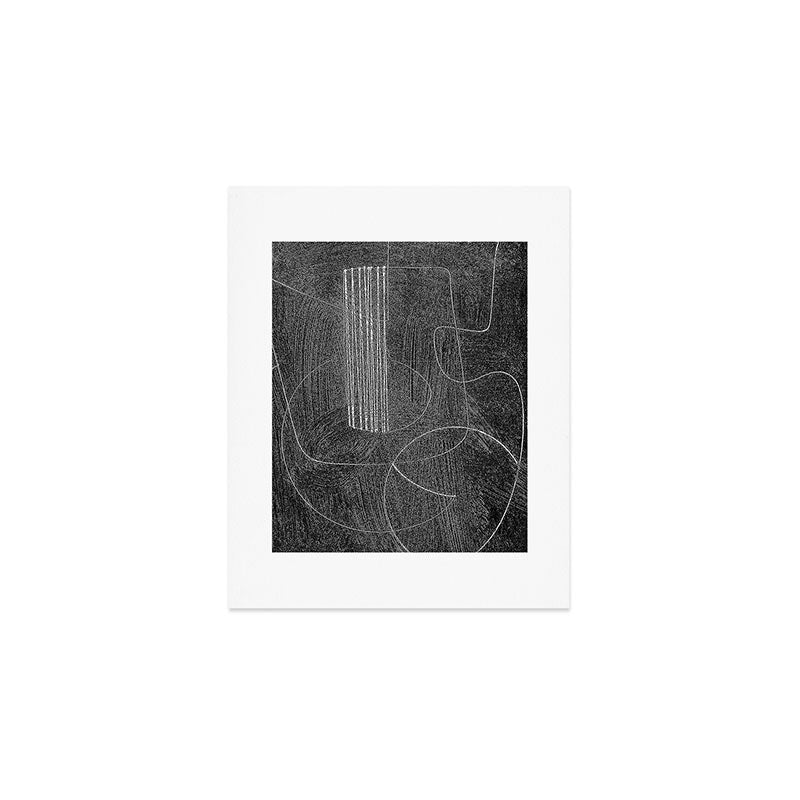 Crafted Noir Abstract Art Print Gallery Image 1