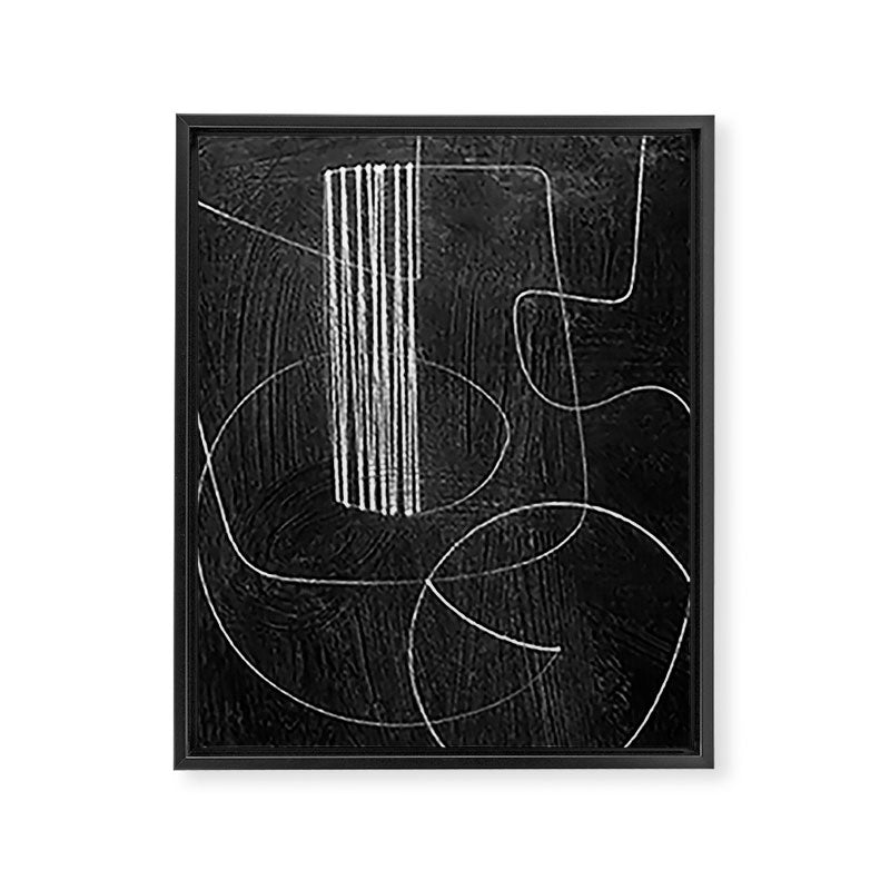Crafted Noir Abstract Framed Canvas Print Gallery Image 6
