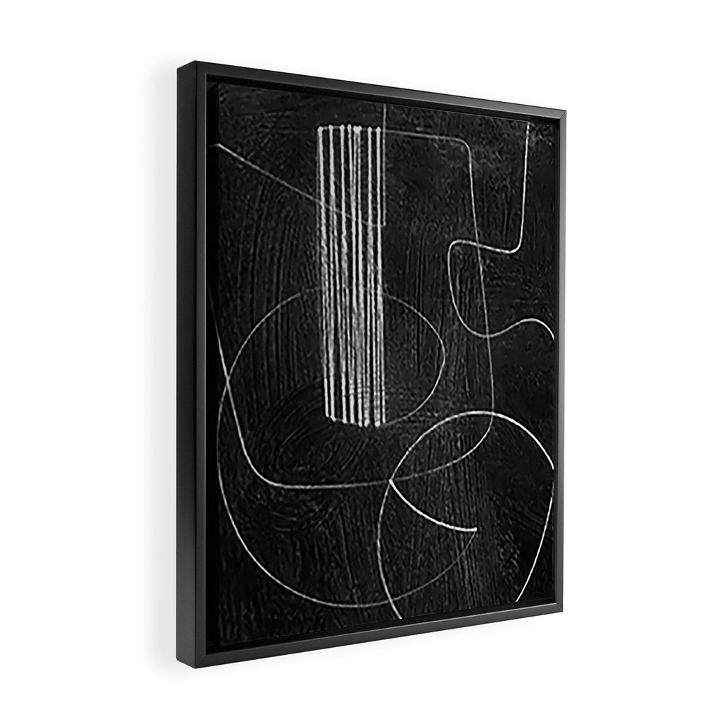 Crafted Noir Abstract Framed Canvas Print Gallery Image 2
