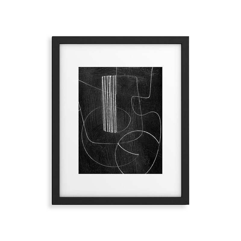 Crafted Noir Abstract Framed Art Print Gallery Image 5