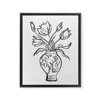 Flowers in a Vase Framed Canvas Print Gallery Image 6