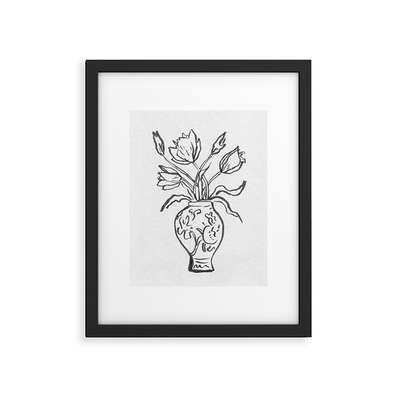 Flowers in a Vase Framed Art Print Gallery Image 5