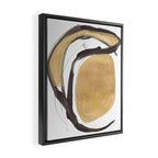 Gold and Black Abstract Framed Canvas Print Gallery Image 2