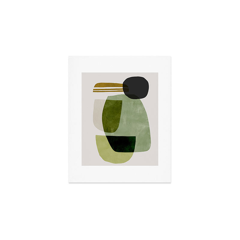 Green Abstract Art Print Gallery Image 1