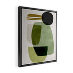 Green Abstract Framed Canvas Print Gallery Image 2