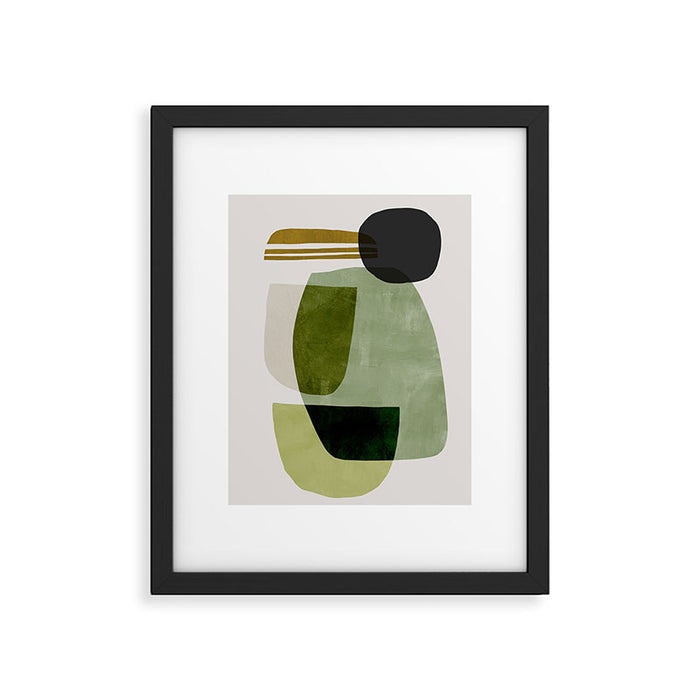 Green Abstract Framed Art Print Gallery Image 1