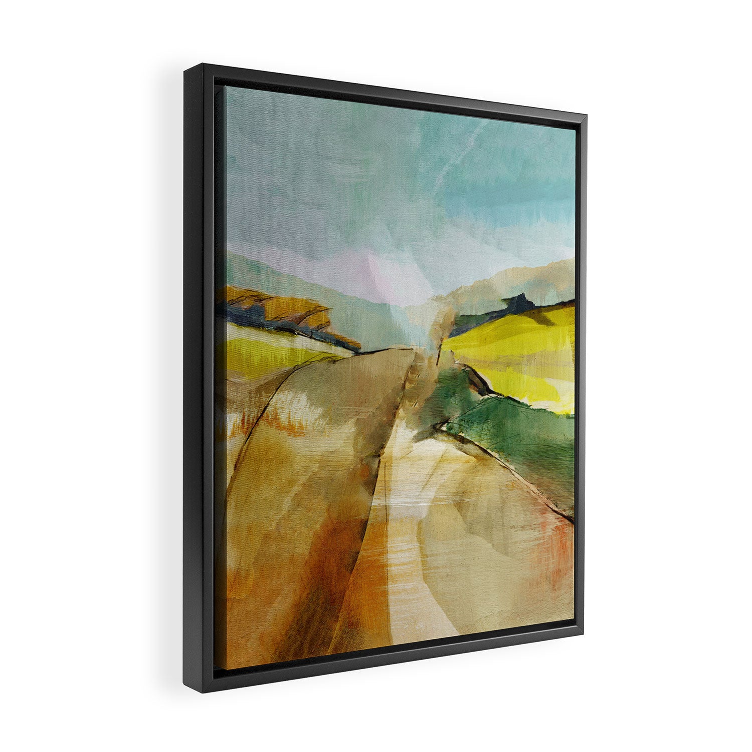 Landscape Spring Walk Framed Canvas Print Gallery Image 2