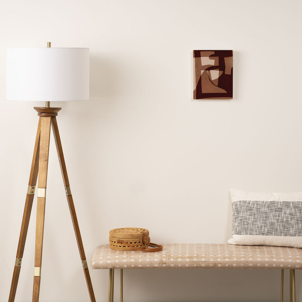 Marron Abstract Canvas Print Gallery Image 2