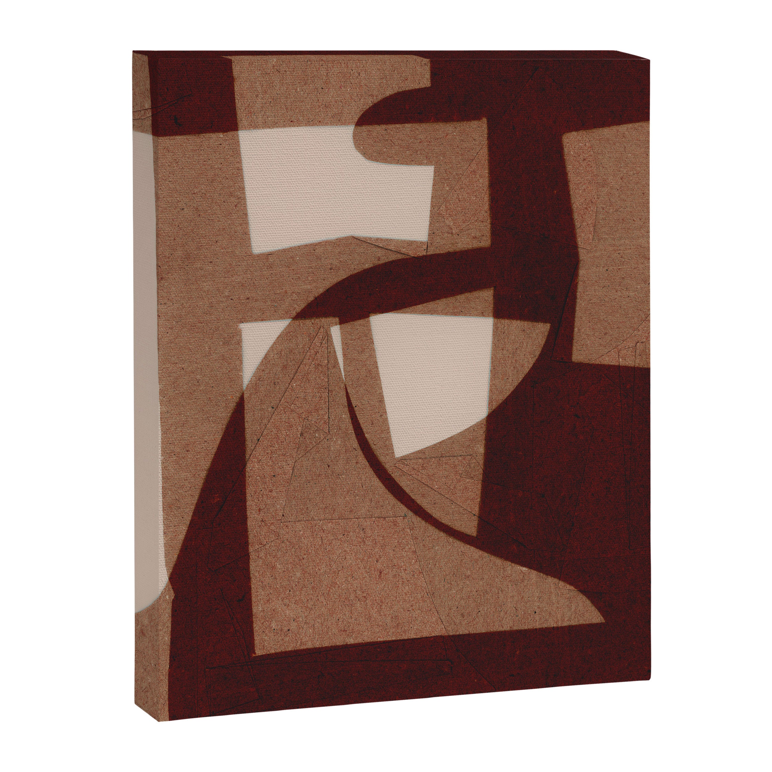 Marron Abstract Canvas Print Gallery Image 6