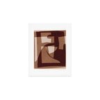 Marron Abstract Art Print Gallery Image 1