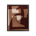 Marron Abstract Framed Canvas Print Gallery Image 6