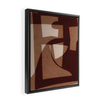 Marron Abstract Framed Canvas Print Gallery Image 2