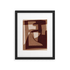 Marron Abstract Framed Art Print Gallery Image 4