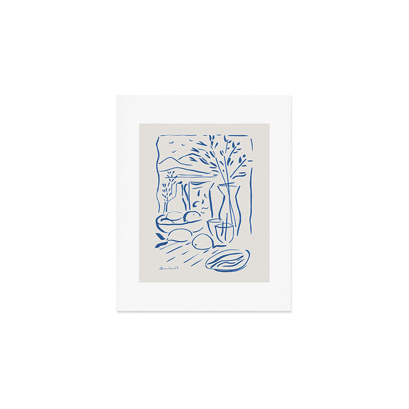 Mediterranean View Art Print Gallery Image 1