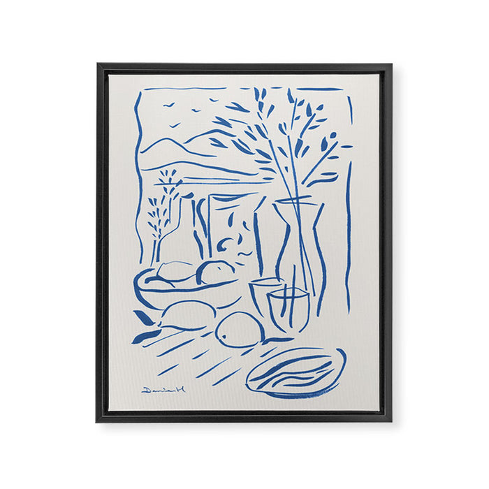 Mediterranean View Framed Canvas Print Gallery Image 1