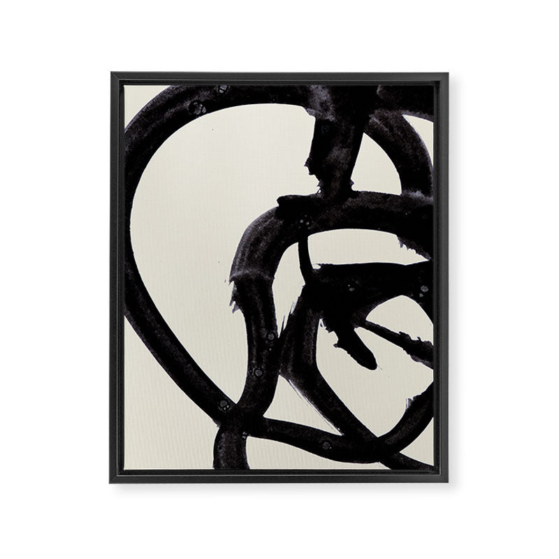 Mono Brush 2 Framed Canvas Print Gallery Image 6