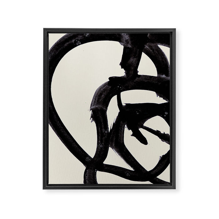 Mono Brush 2 Framed Canvas Print Gallery Image 1