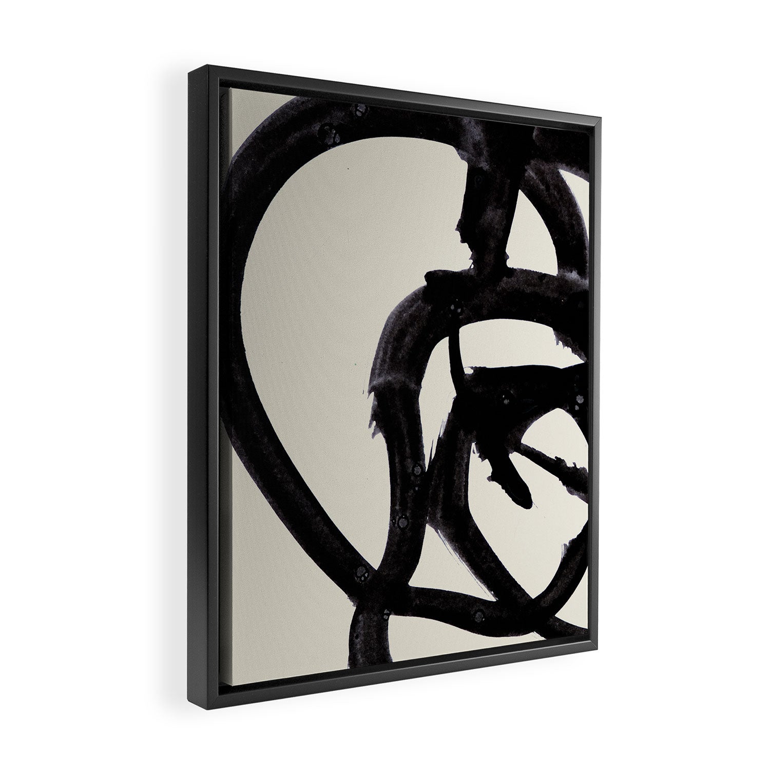 Mono Brush 2 Framed Canvas Print Gallery Image 2