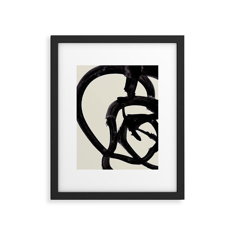 Mono Brush 2 Framed Art Print Gallery Image 5