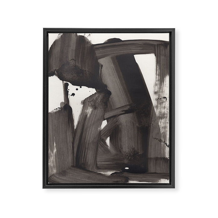 Mono Brush Framed Canvas Print Gallery Image 1