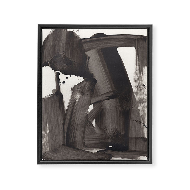 Mono Brush Framed Canvas Print Gallery Image 6