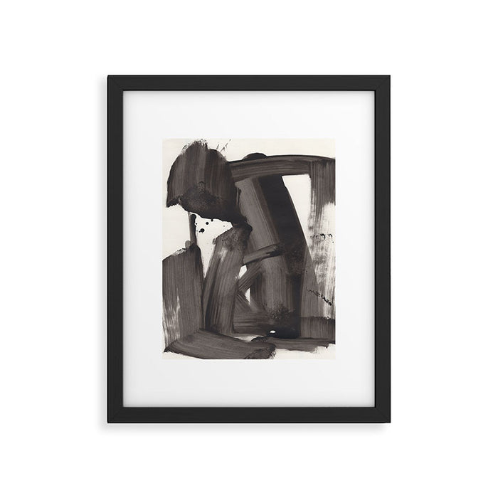 Mono Brush Framed Art Print Gallery Image 1