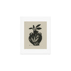 Mono Vase Modern Black and White Brush art Art Print Gallery Image 1