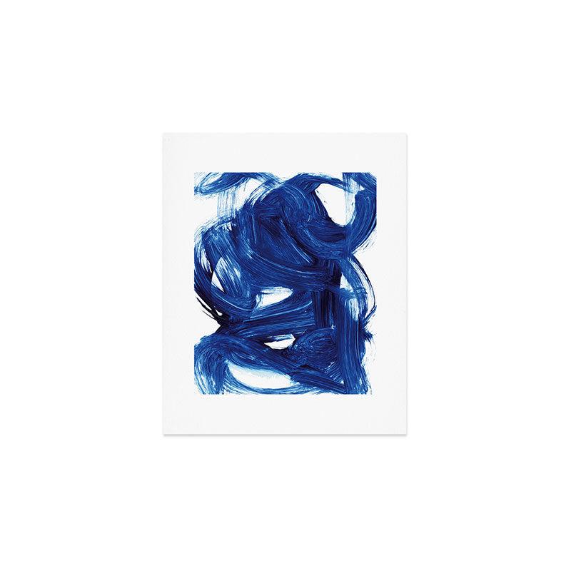 Navy Brush Art Print Gallery Image 1