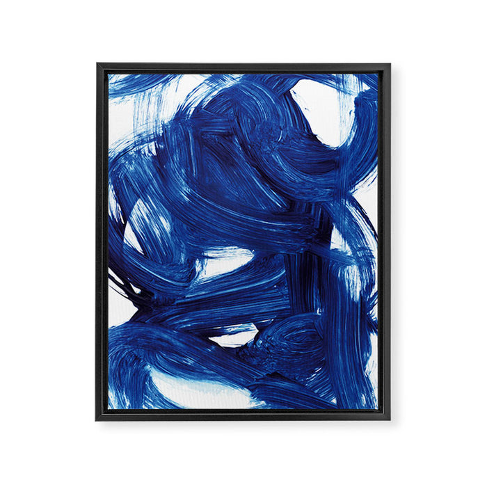 Navy Brush Framed Canvas Print Gallery Image 1
