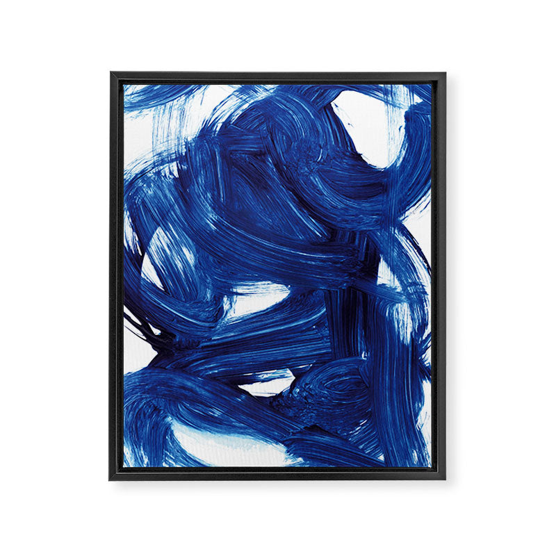 Navy Brush Framed Canvas Print Gallery Image 6