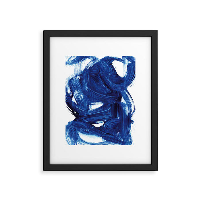 Navy Brush Framed Art Print Gallery Image 1