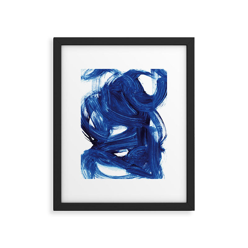 Navy Brush Framed Art Print Gallery Image 5