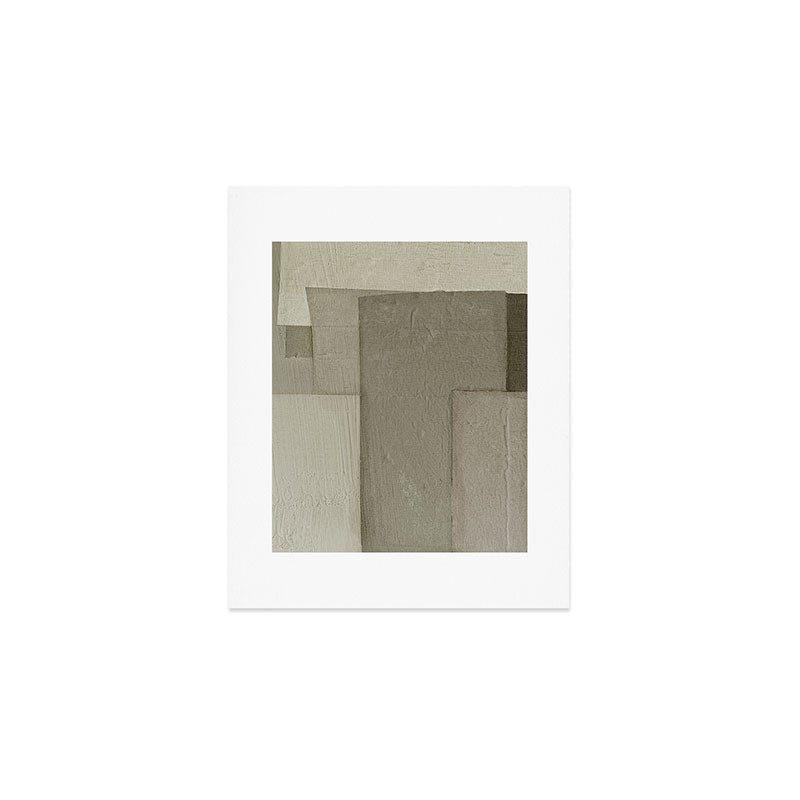 Neutral Abstract Geometric Art Print Gallery Image 1