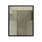 Neutral Abstract Geometric Framed Canvas Print Gallery Image 6